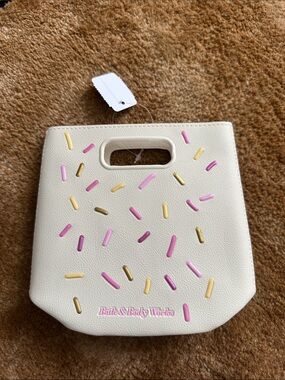 Cream Tote with Pink & Gold Sprinkle Accents